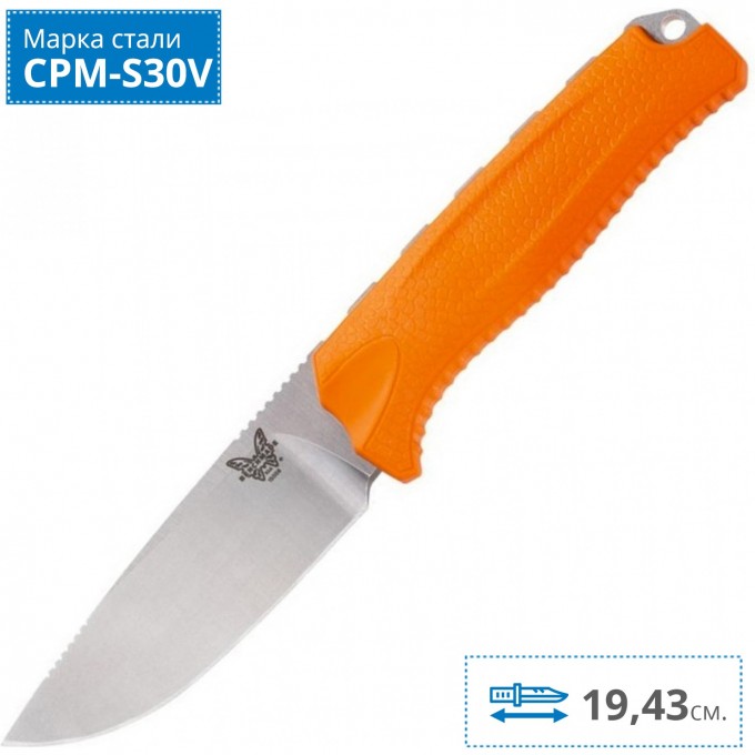 Нож BENCHMADE 15008-ORG STEEP COUNTRY HUNTER BM15008-ORG Нож BENCHMADE 15008-ORG STEEP COUNTRY HUNTER BM15008-ORG
